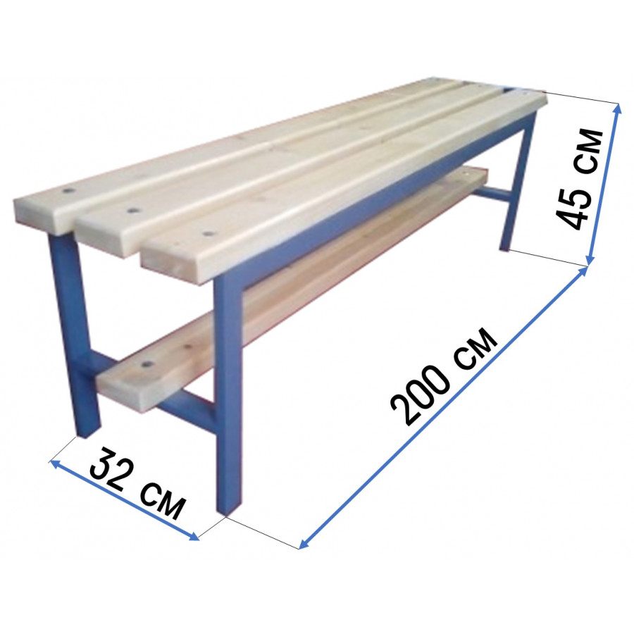 Скамейка для раздевалок кушетка 2,0м (224)