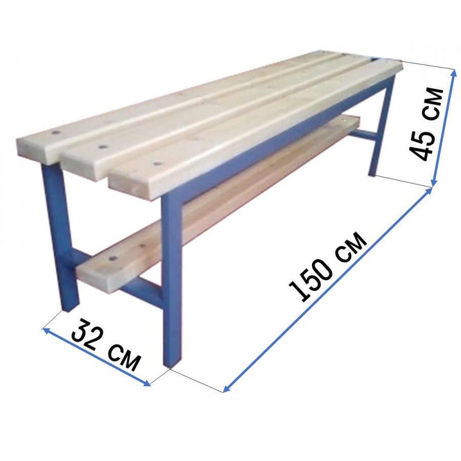 Скамейка для раздевалок кушетка 1,5м (223)
